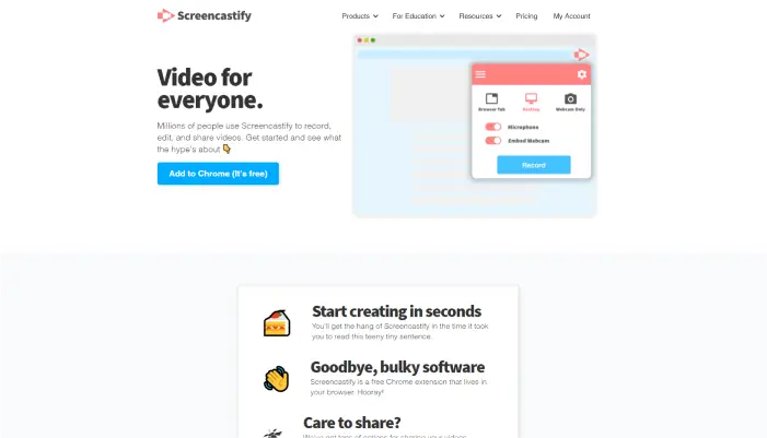 screencastify screenshot